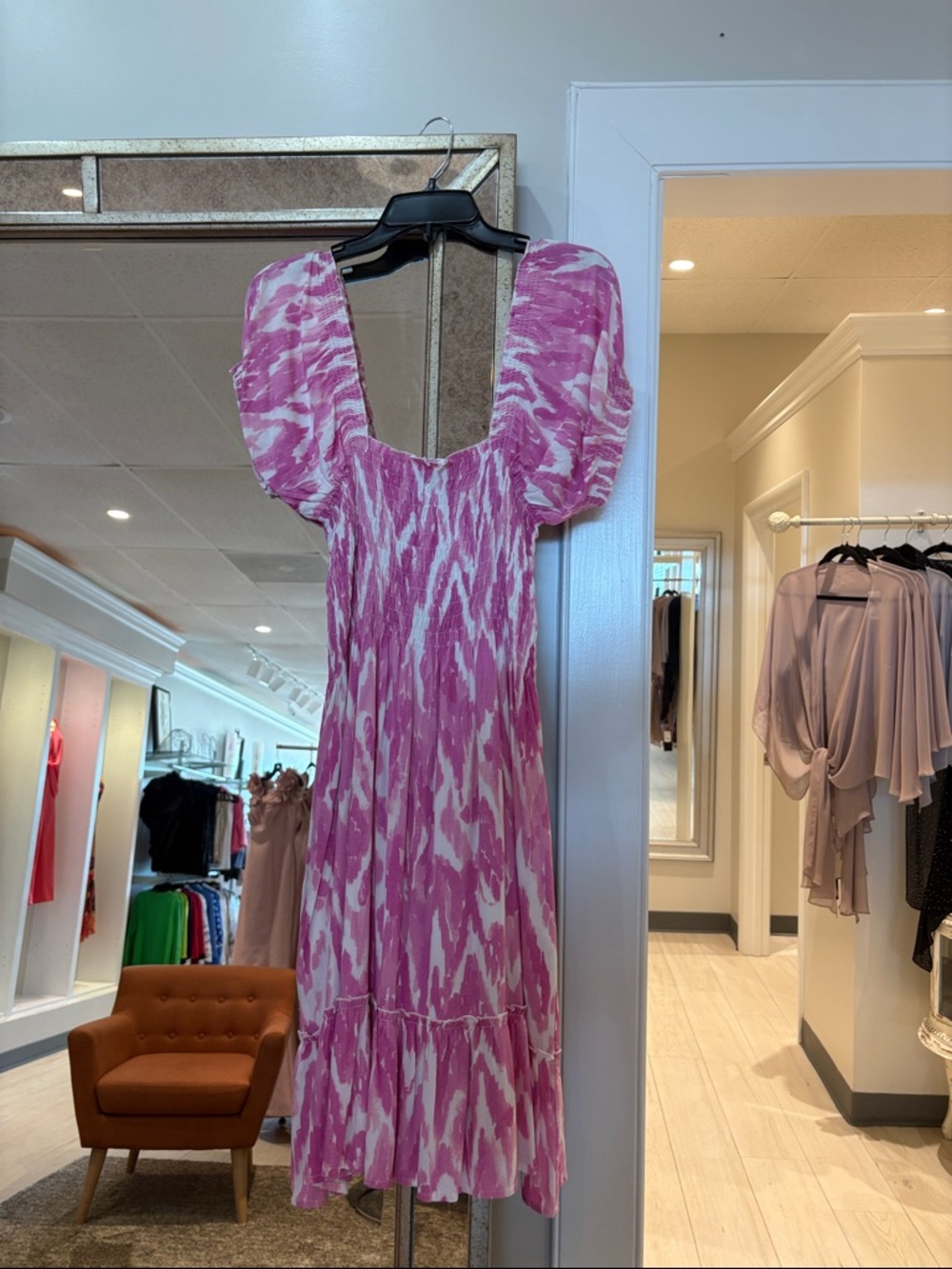 SS serenity dress -pink watercolor